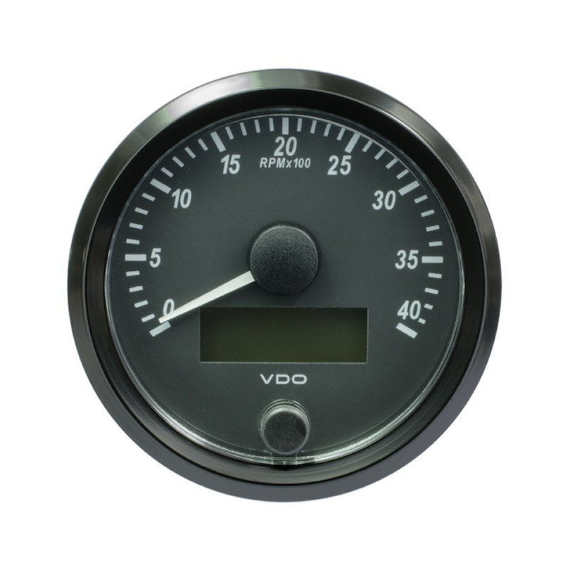 VDO SingleViu Tachometer 4.000 RPM Black 80mm